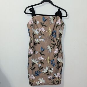 Endless Rose Floral Embroidered Dress Multicolor Sequin NEW Women's Size L